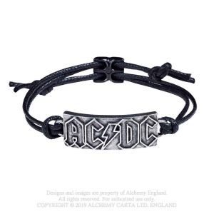 Ac/Dc - Lightning Logo Rope Bracelet ryhmässä MERCHANDISE @ Bengans Skivbutik AB (5536859)