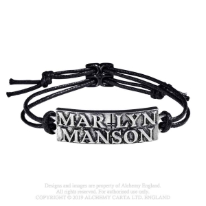 Marilyn Manson - Logo Rope Bracelet ryhmässä MERCHANDISE / Merch / Hårdrock @ Bengans Skivbutik AB (5536887)