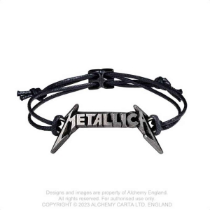 Metallica - Classic Logo Rope Bracelet ryhmässä MERCHANDISE / Merch / Hårdrock @ Bengans Skivbutik AB (5536890)