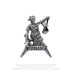 Metallica - Justice For All Pin Badge ryhmässä MERCHANDISE / Merch / Hårdrock @ Bengans Skivbutik AB (5536892)