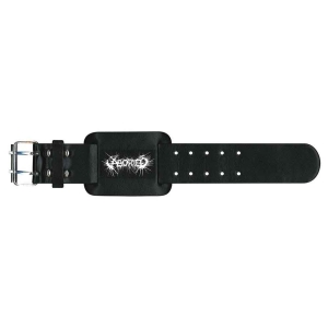 Aborted - Logo Leather Wriststrap ryhmässä MERCHANDISE @ Bengans Skivbutik AB (5536910)