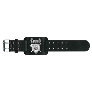 Ensiferum - Sword & Axe Leather Wriststrap ryhmässä MERCHANDISE / Merch / Hårdrock @ Bengans Skivbutik AB (5536921)