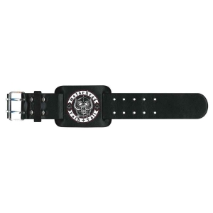 Motorhead - Biker Badge Leather Wriststrap ryhmässä MERCHANDISE / Merch / Hårdrock @ Bengans Skivbutik AB (5536930)