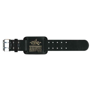 Nile - Logo & Hieroglyphs Leather Wriststrap ryhmässä MERCHANDISE / Merch / Dance-Techno @ Bengans Skivbutik AB (5536933)