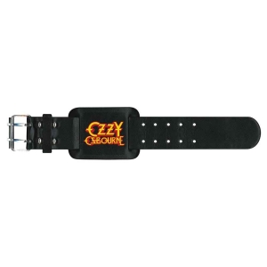 Ozzy Osbourne - Logo Leather Wriststrap ryhmässä MERCHANDISE / Merch / Hårdrock @ Bengans Skivbutik AB (5536934)