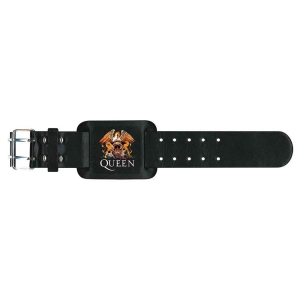 Queen - Crest Leather Wriststrap ryhmässä MERCHANDISE / Merch / Pop-Rock @ Bengans Skivbutik AB (5536935)