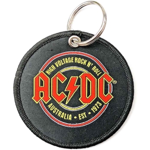 Ac/Dc - Est. 1973 Printed Patch Keychain ryhmässä MERCHANDISE @ Bengans Skivbutik AB (5536944)