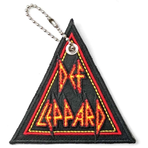 Def Leppard - Tri Logo Woven Patch Keychain ryhmässä MERCHANDISE @ Bengans Skivbutik AB (5536947)