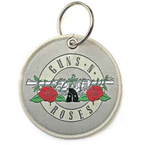 Guns N Roses - Silver Circle Logo Printed Patch Keychai ryhmässä MERCHANDISE @ Bengans Skivbutik AB (5536948)