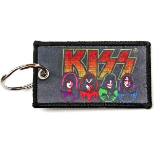 Kiss - Faces & Icons Woven Patch Keychain ryhmässä MERCHANDISE @ Bengans Skivbutik AB (5536950)