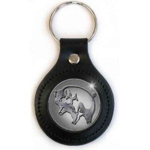 Pink Floyd - Pig Icon On Leather Keychain ryhmässä MERCHANDISE @ Bengans Skivbutik AB (5536973)