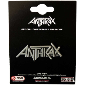 Anthrax - Logo Pin Badge ryhmässä ME SUOSITTELEMME / Uutuus Merch / Juni @ Bengans Skivbutik AB (5536992)