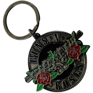 Guns N Roses - Silver Circle Logo Keychain ryhmässä MERCHANDISE / Merch / Hårdrock @ Bengans Skivbutik AB (5537034)