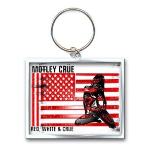 Motley Crue - Red White & Crue Logo Keychain ryhmässä MERCHANDISE @ Bengans Skivbutik AB (5537057)