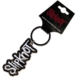 Slipknot - White Logo Black Border Keychain ryhmässä MERCHANDISE / Merch / Hårdrock @ Bengans Skivbutik AB (5537096)