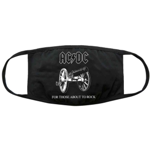 Ac/Dc - About To Rock Bl Face Mask ryhmässä MERCHANDISE @ Bengans Skivbutik AB (5537221)