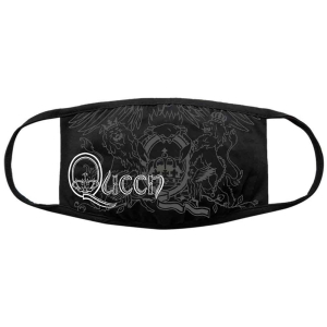 Queen - Retro Logo & Crest Bl Face Mask ryhmässä MERCHANDISE @ Bengans Skivbutik AB (5537245)