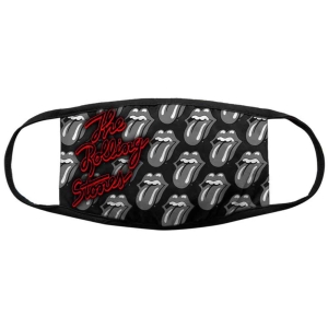 Rolling Stones - B&W Tongues Bl Face Mask ryhmässä MERCHANDISE @ Bengans Skivbutik AB (5537248)