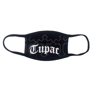 Tupac - Logo & Crosses Bl Face Mask ryhmässä MERCHANDISE @ Bengans Skivbutik AB (5537254)