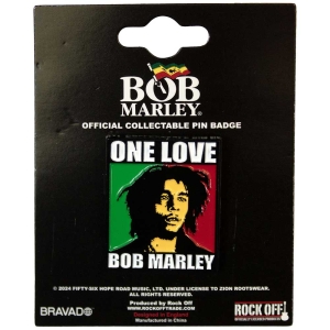 Bob Marley - One Love Pin Badge ryhmässä ME SUOSITTELEMME / Uutuus Merch / Juni @ Bengans Skivbutik AB (5537281)