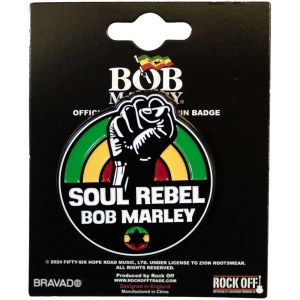 Bob Marley - Soul Rebel Pin Badge ryhmässä ME SUOSITTELEMME / Uutuus Merch / Juni @ Bengans Skivbutik AB (5537282)