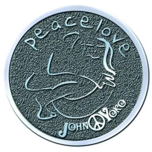 John Lennon - Peace & Love Hichrome Pin Badge ryhmässä MERCHANDISE / Merch / Pop-Rock @ Bengans Skivbutik AB (5537322)