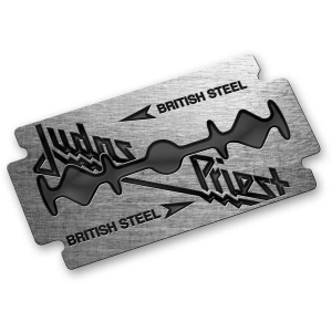 Judas Priest - Bristish Steel Pin Badge ryhmässä MERCHANDISE / Merch / Hårdrock @ Bengans Skivbutik AB (5537330)