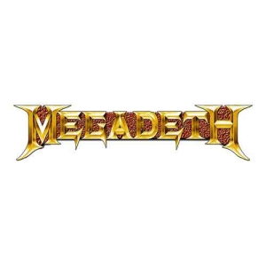 Megadeth - Gold Logo Pin Badge ryhmässä MERCHANDISE / Merch / Hårdrock @ Bengans Skivbutik AB (5537349)