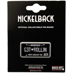 Nickelback - License Plate Pin Badge ryhmässä ME SUOSITTELEMME / Uutuus Merch / Juni @ Bengans Skivbutik AB (5537370)