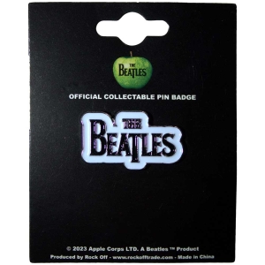 The Beatles - Drop T Logo Bl Pin Badge ryhmässä MERCHANDISE / Merch / Pop-Rock @ Bengans Skivbutik AB (5537423)