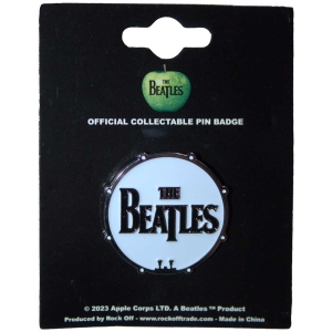 The Beatles - Drum Logo Pin Badge ryhmässä MERCHANDISE / Merch / Pop-Rock @ Bengans Skivbutik AB (5537424)