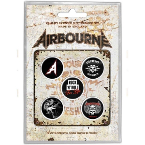 Airbourne - Boneshaker Button Badge Pack ryhmässä MERCHANDISE @ Bengans Skivbutik AB (5537454)