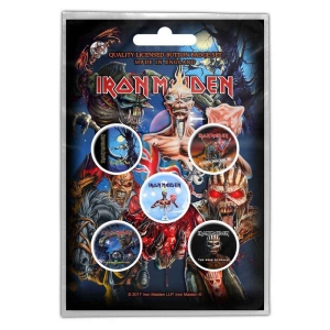 Iron Maiden - Later Albums Button Badge Pack ryhmässä MERCHANDISE @ Bengans Skivbutik AB (5537466)