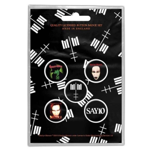 Marilyn Manson - Cross Logo Retail Packed Button Badge ryhmässä MERCHANDISE @ Bengans Skivbutik AB (5537469)