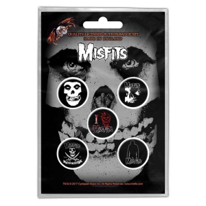 Misfits - Skull Button Badge Pack ryhmässä MERCHANDISE @ Bengans Skivbutik AB (5537471)