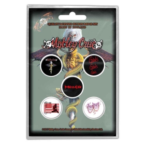 Motley Crue - Dr Feelgood Button Badge Pack ryhmässä MERCHANDISE @ Bengans Skivbutik AB (5537472)