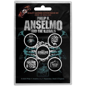 Phil Anselmo & The Illegals - Brain Button Badge Pack ryhmässä MERCHANDISE @ Bengans Skivbutik AB (5537474)