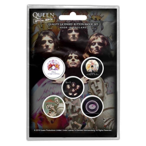 Queen - Early Albums Retail Packed Button Badge ryhmässä MERCHANDISE @ Bengans Skivbutik AB (5537475)