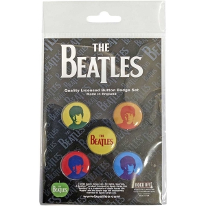 The Beatles - J,P,G&R Coloured Button Badge Pack ryhmässä MERCHANDISE @ Bengans Skivbutik AB (5537487)