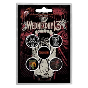 Wednesday 13 - Condolences Retail Packed Button Badge ryhmässä MERCHANDISE / Merch / Hårdrock @ Bengans Skivbutik AB (5537497)