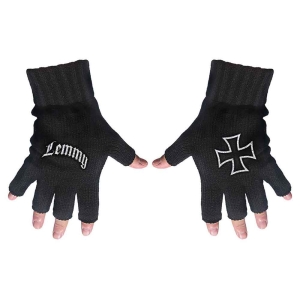 Lemmy - Logo & Iron Cross Fingerless Gloves ryhmässä MERCHANDISE @ Bengans Skivbutik AB (5537585)