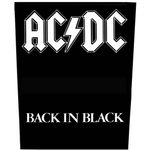 Ac/Dc - Back In Black Back Patch ryhmässä MERCHANDISE @ Bengans Skivbutik AB (5537670)