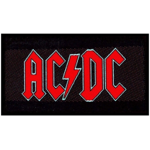 Ac/Dc - Red Logo Standard Patch ryhmässä MERCHANDISE @ Bengans Skivbutik AB (5537683)