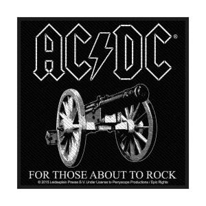 Ac/Dc - For Those About To Rock Bl Standard Patc ryhmässä MERCHANDISE @ Bengans Skivbutik AB (5537689)