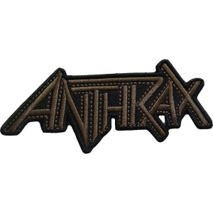 Anthrax - Brown Logo Woven Patch ryhmässä MERCHANDISE @ Bengans Skivbutik AB (5537713)