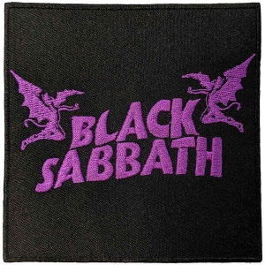 Black Sabbath - Wavy Logo & Daemons Woven Patch ryhmässä MERCHANDISE / Merch / Hårdrock @ Bengans Skivbutik AB (5537750)