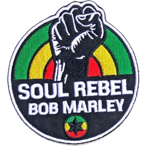 Bob Marley - Soul Rebel Woven Patch ryhmässä MERCHANDISE @ Bengans Skivbutik AB (5537773)