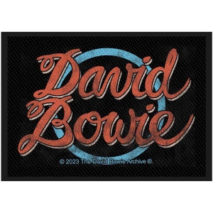 David Bowie - Logo Standard Patch ryhmässä MERCHANDISE @ Bengans Skivbutik AB (5537818)