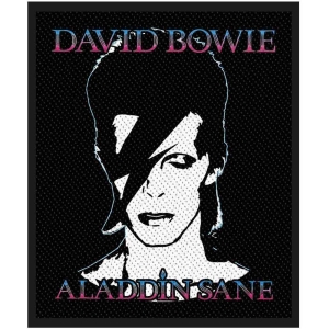 David Bowie - Aladdin Sane Standard Patch ryhmässä MERCHANDISE / Merch / Pop-Rock @ Bengans Skivbutik AB (5537819)