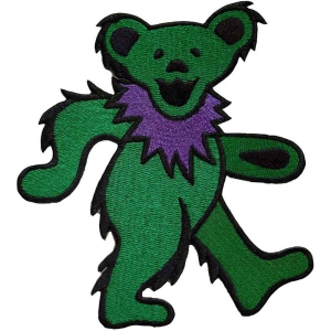 Grateful Dead - Green Dancing Bear Woven Patch ryhmässä MERCHANDISE / Merch / Pop-Rock @ Bengans Skivbutik AB (5537918)